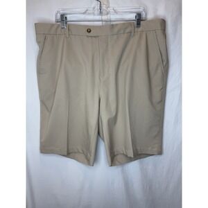 J McLaughlin Golf Shorts Size 40 Khaki‎ 10" Inseam Wicking Stretch Dadcore